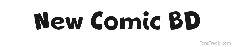 New Comic BD font preview