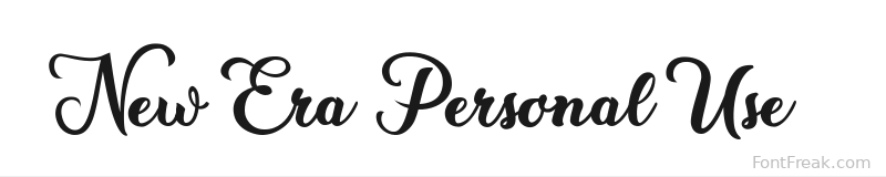 New Era Personal Use  font preview