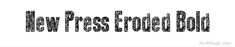 New Press Eroded Bold font preview