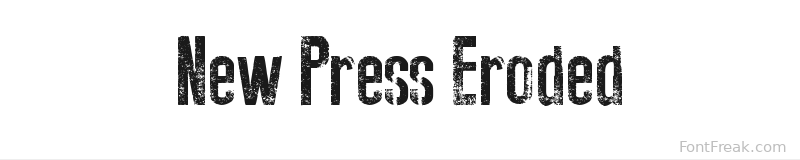 New Press Eroded font preview