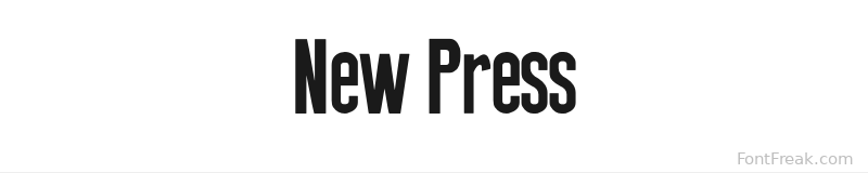 New Press font preview
