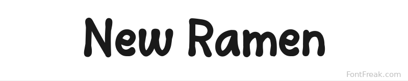 New Ramen font preview