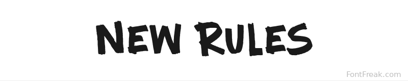 New Rules font preview