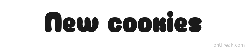 New cookies font preview
