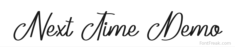 Next Time Demo font preview