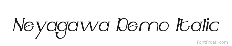 Neyagawa Demo Italic font preview