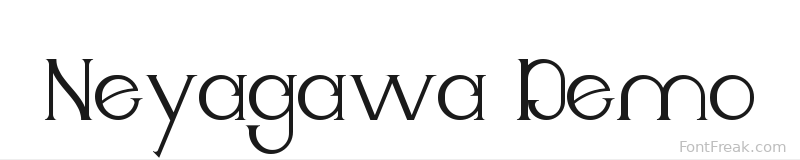 Neyagawa Demo font preview