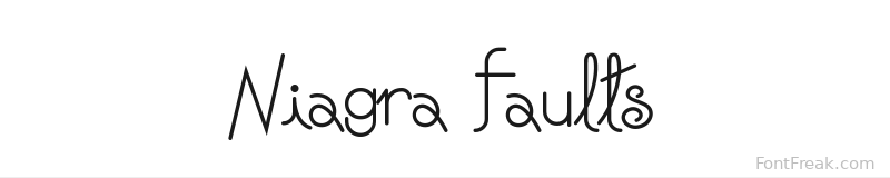 Niagra Faults font preview