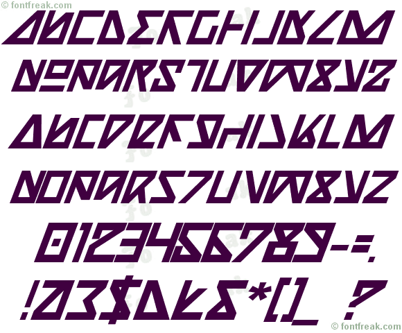 Nick Turbo Bold Italic