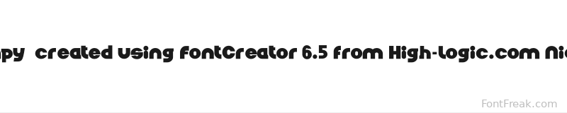 Nickel Bumpy  created using FontCreator 6.5 from High-Logic.com NickelBumpy font preview