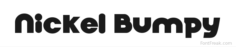 Nickel Bumpy font preview