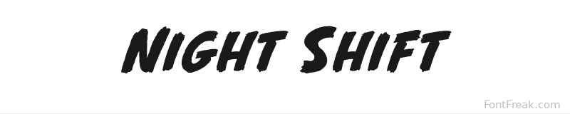 Night Shift font preview
