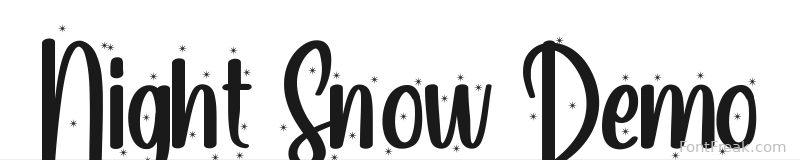 Night Snow Demo font preview