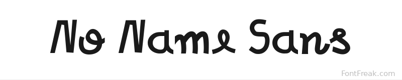 No Name Sans font preview