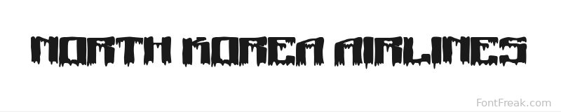 North Korea Airlines font preview