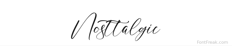 Nosttalgic font preview