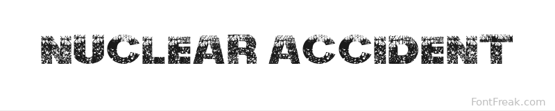Nuclear Accident font preview