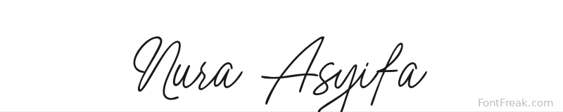 Nura Asyifa font preview