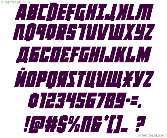 October Guard Condensed Italic