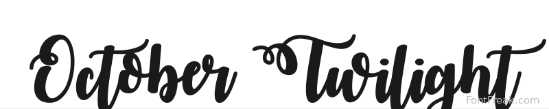 October Twilight font preview