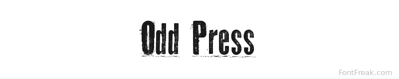 Odd Press font preview