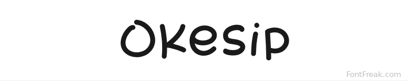 Okesip font preview