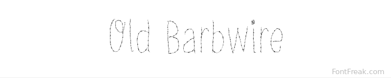Old Barbwire font preview