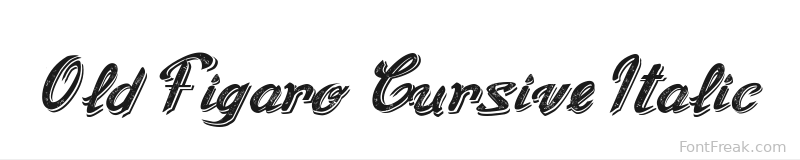 Old Figaro Cursive Italic font preview