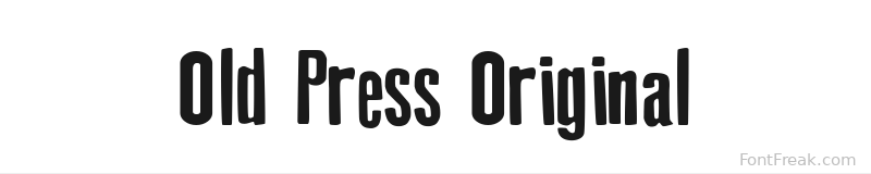 Old Press Original font preview