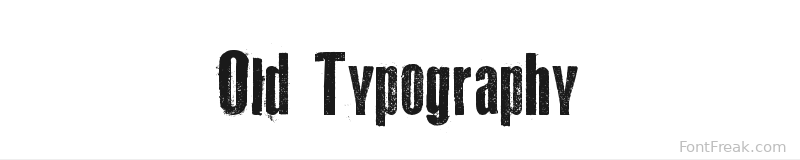Old Typography font preview
