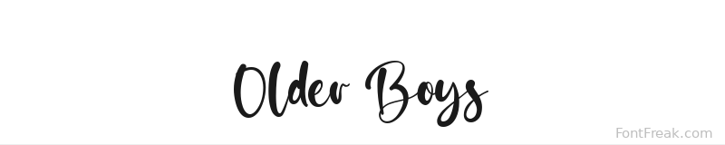 Older Boys font preview