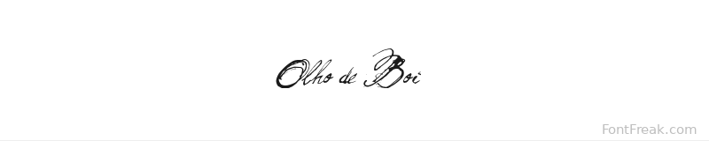Olho de Boi  font preview
