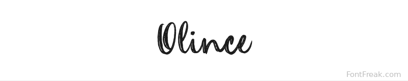 Olince font preview