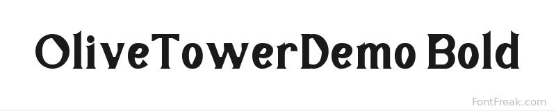 OliveTowerDemo Bold font preview