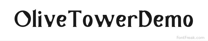 OliveTowerDemo font preview