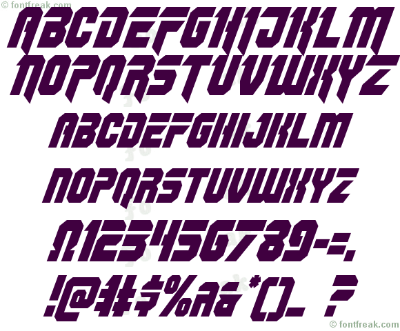 OmegaForce Condensed Italic