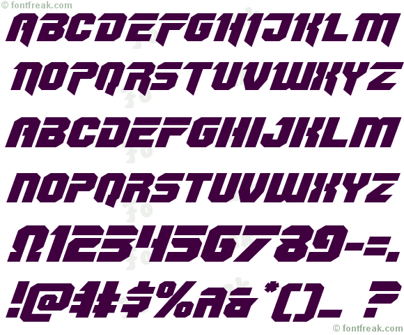 OmegaForce Expanded Italic