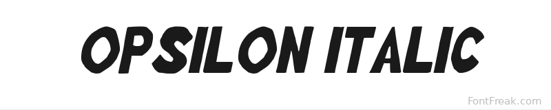 Opsilon Italic font preview