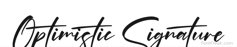 Optimistic Signature font preview