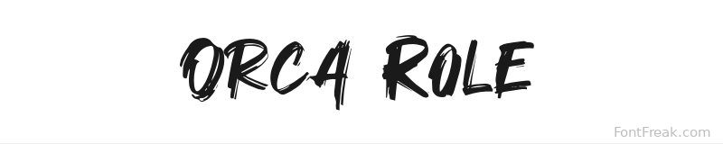 Orca Role font preview