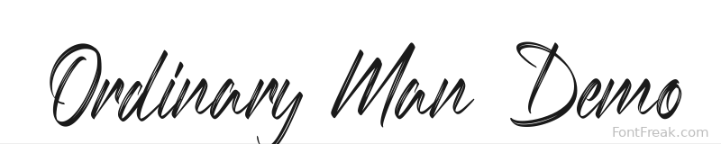 Ordinary Man Demo font preview