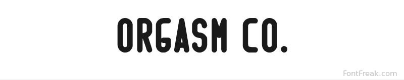 Orgasm Co. font preview