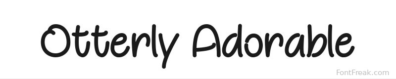 Otterly Adorable font preview