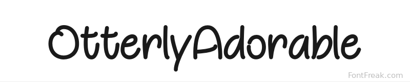 OtterlyAdorable font preview