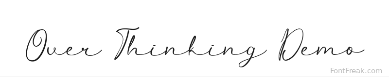 Over Thinking Demo font preview