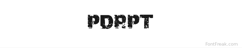 PDRPT font preview