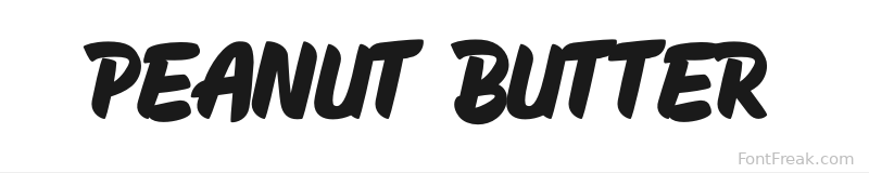 PEANUT BUTTER font preview