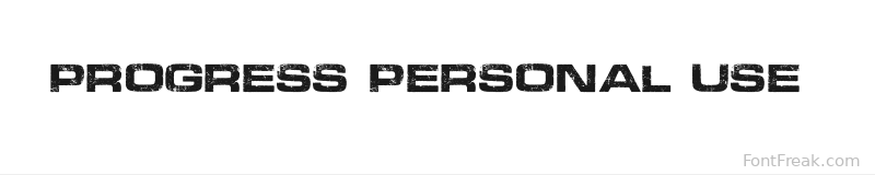 PROGRESS PERSONAL USE font preview