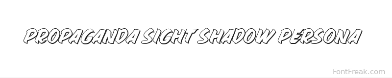 PROPAGANDA SIGHT SHADOW PERSONA font preview