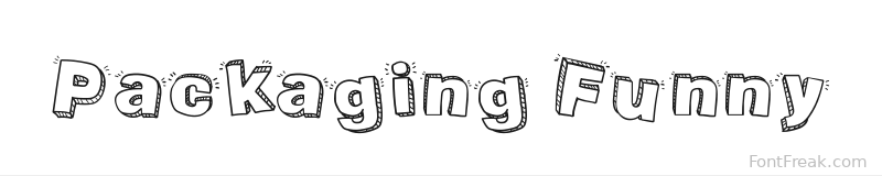 Packaging Funny font preview